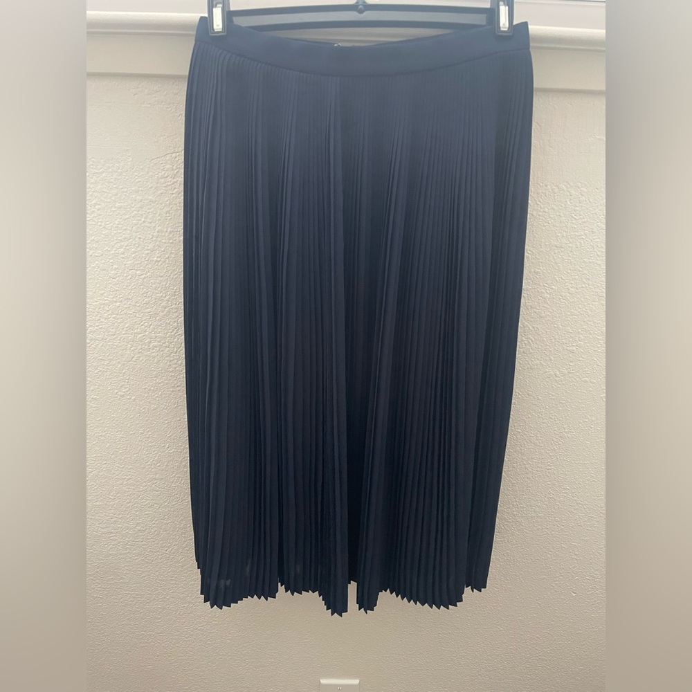 Navy Blue Pleated J. Crew skirt